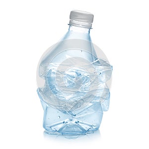 Crushed plastic bottle photo