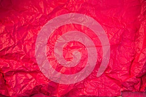 Crushed red paper texture