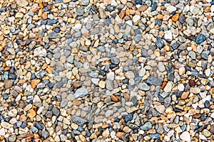 Crushed stone background with various colors