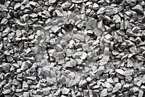 Crushed stone with blurred background