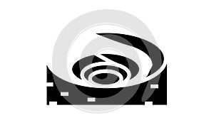 Crushed Stone Mining glyph icon animation