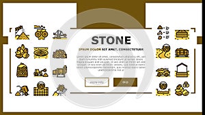 Crushed Stone Mining Landing Header Vector