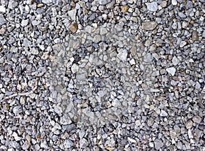 Crushed stone texture. Small stones background. macadam