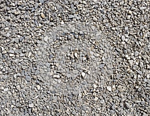 Crushed stone texture. Small stones background. macadam