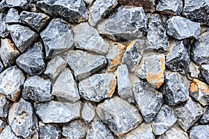 Crushed stone wall background