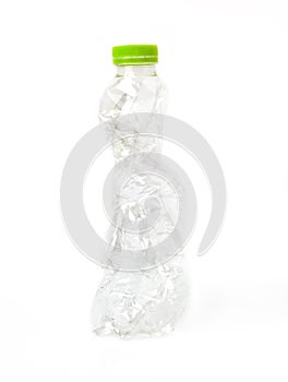 Crushed water bottle