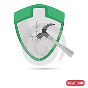 Crushing the computer protection color icon