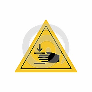 Crushing of hands sign vector design