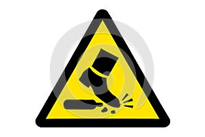 Crushing Hazard Warning Sign