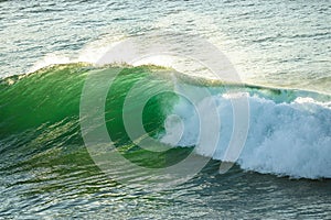 Crushing wave in ocean at Fingal Heads, Gold Coast Hinterland