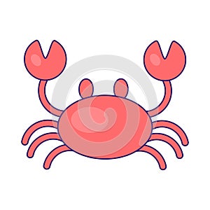 Crustacean Crab With Funny Raised Claws Sea Animal photo
