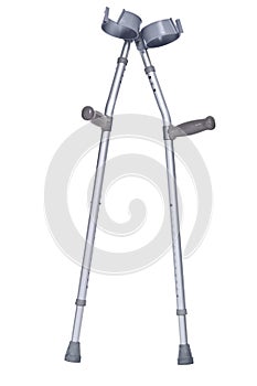 Crutches isolated clipping path photo