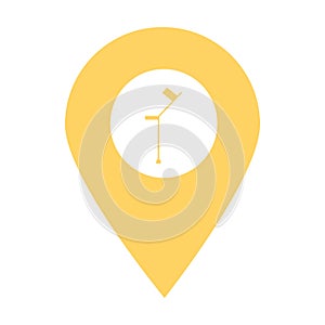 Crutches store location map pin pointer icon. Element of map point for mobile concept and web apps. Icon for website design and ap