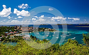 Cruz Bay harbor in St John