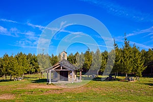 Cruz de Ferro church at Saint James Way Leon photo