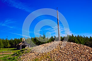 Cruz de Ferro top at Saint James Way Leon