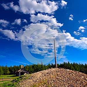 Cruz de Ferro top at Saint James Way Leon photo