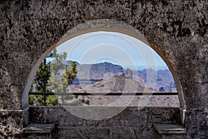 Cruz de Tejeda overlook with views of Roque Nublo