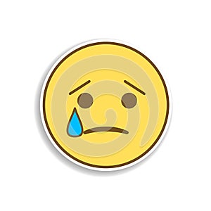 cry colored emoji sticker icon. Element of emoji for mobile concept and web apps illustration