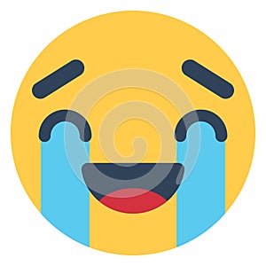 Cry, sad face  vector icon fully editable