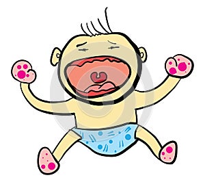 Crying Baby Fun Cartoon