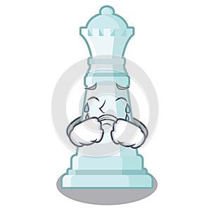 Crying chess queen in the cartoon shape photo