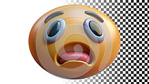 Crying emoji, expressing sadness, emotional pain, and tearful distress png transparent image Generative AI photo