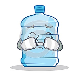 Crying gallon character cartoon style