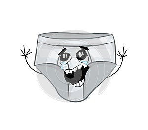 Crying internet meme illustration of men underwear boxers