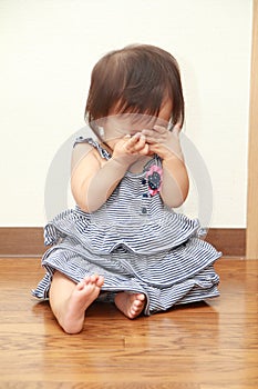 Crying Japanese baby girl