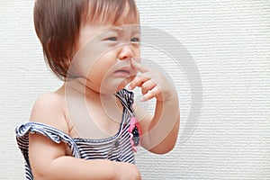 Crying Japanese baby girl