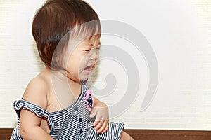 Crying Japanese baby girl