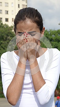 Crying Latina Female Youngster