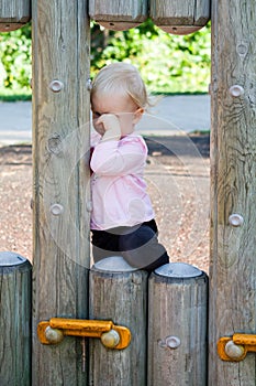 Crying toddler outdoor