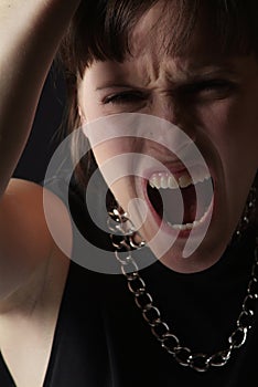 Crying young woman photo