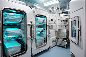 cryo-preservation equipment in sterile environment