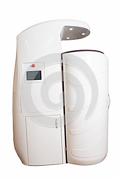 Cryo sauna isolated on white background