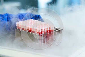 Storage of biomaterial in a cryobank