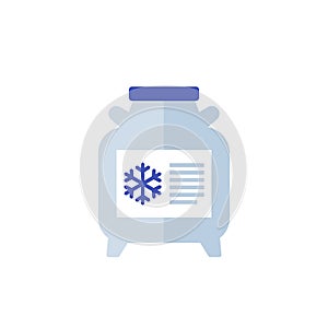 cryobank, storage tank vector icon