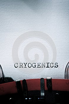 Cryogenics concept view photo