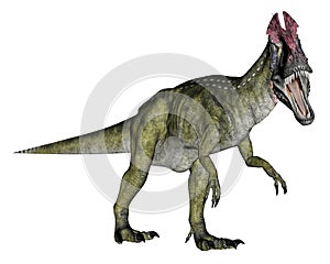 Cryolophosaurus dinosaur walking - 3D render
