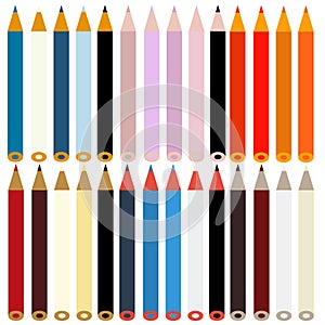 Cryons on white background