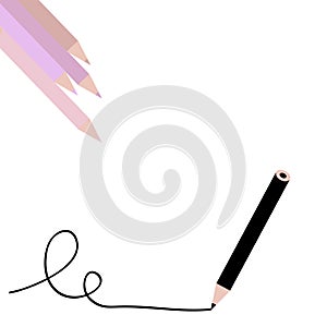 Cryons on white background