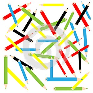 Cryons on white background