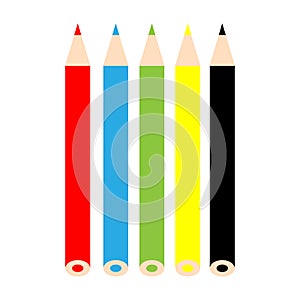 Cryons on white background