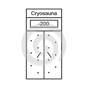 Cryosauna ice therapy vector illustration for benign and malignant lesions