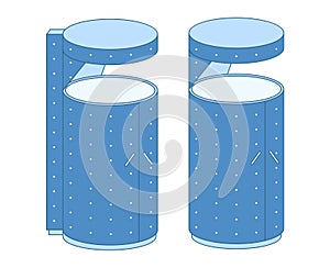 Cryosauna ice therapy vector illustration for benign and malignant lesions.