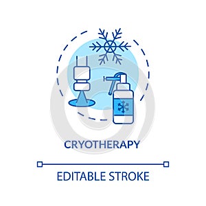 Cryotherapy concept icon