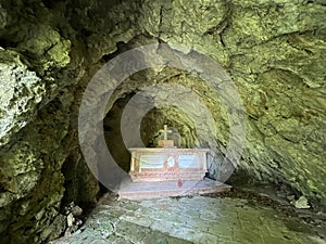 Crypt cave of count Josip Jankovic in a Park forest Jankovac - Papuk nature park, Croatia photo