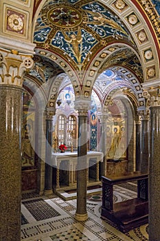 The crypt of Santa Cecilia in Trastevere Church in Rome, Italy.